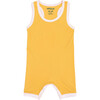 Cotton Romper, Misted Yellow with White - Rompers - 1 - thumbnail