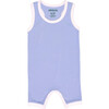 Cotton Romper, Chambray Blue with White - Rompers - 1 - thumbnail