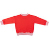Contrast Sweatshirt, Red, Pink - Sweatshirts - 2