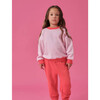 Contrast Sweatshirt, Pink, Red - Sweatshirts - 3