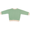 Contrast Sweatshirt, Green, White - Sweatshirts - 2