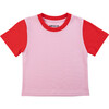 Contrast Kids T-Shirt, Pink, Engine Red - T-Shirts - 1 - thumbnail