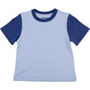 Contrast Kids T-Shirt, Light Blue, Navy Blue - T-Shirts - 1 - thumbnail