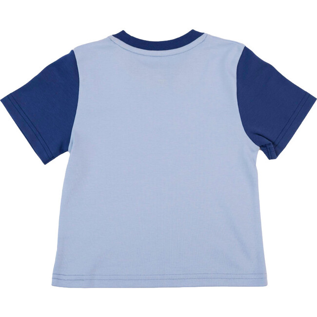 Contrast Kids T-Shirt, Light Blue, Navy Blue