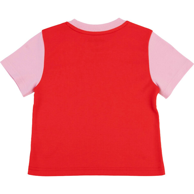Contrast Kids T-Shirt, Engine Red, Pink