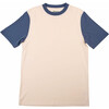 Color Block T-shirts, White, Navy Blue - T-Shirts - 1 - thumbnail