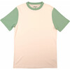 Color Block T-shirts, White, Grass Green - T-Shirts - 1 - thumbnail