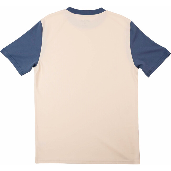Color Block T-shirts, White, Navy Blue