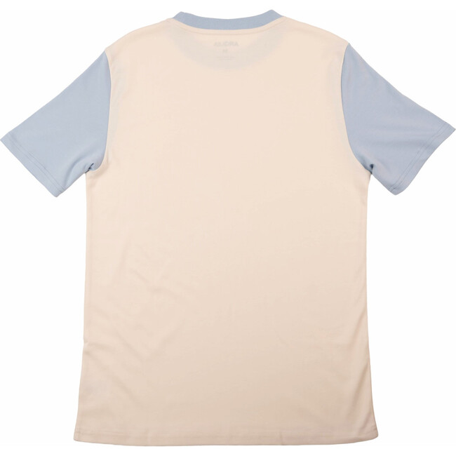 Color Block T-shirts, White, Light Blue