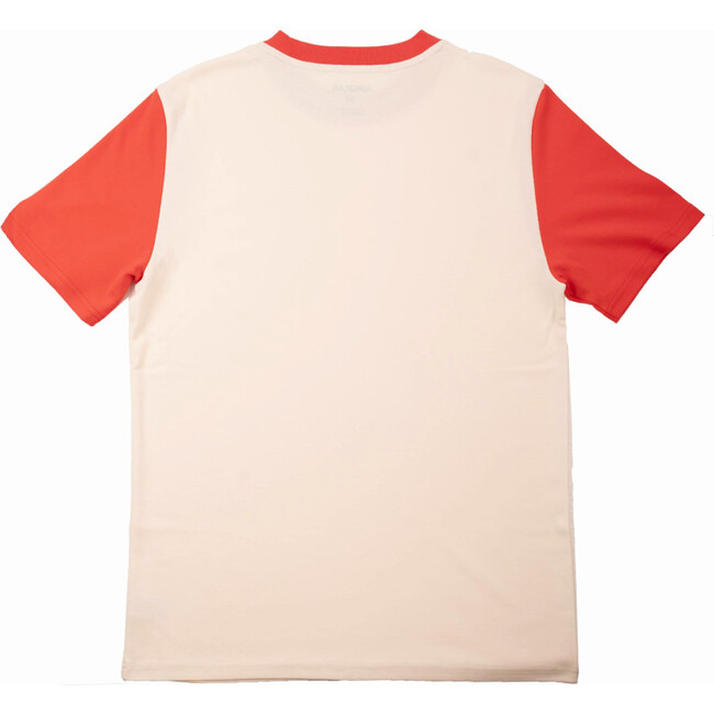 Color Block T-shirts, White, Engine Red