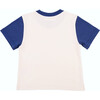 Color Block Kids T-shirt, White, Navy Blue - T-Shirts - 2