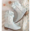 Cowgirl Petite Bloom Boots, Blue - Boots - 2