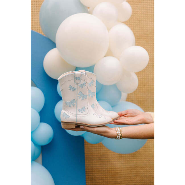 Cowgirl Baby Blue Bow Boots, Baby Blue - Boots - 3
