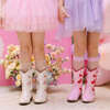 Cowgirl Red + Pink Bow Boots, Pink & Red - Boots - 3