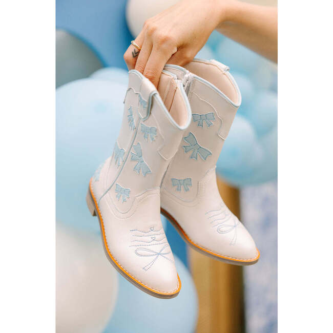 Cowgirl Baby Blue Bow Boots, Baby Blue - Boots - 4