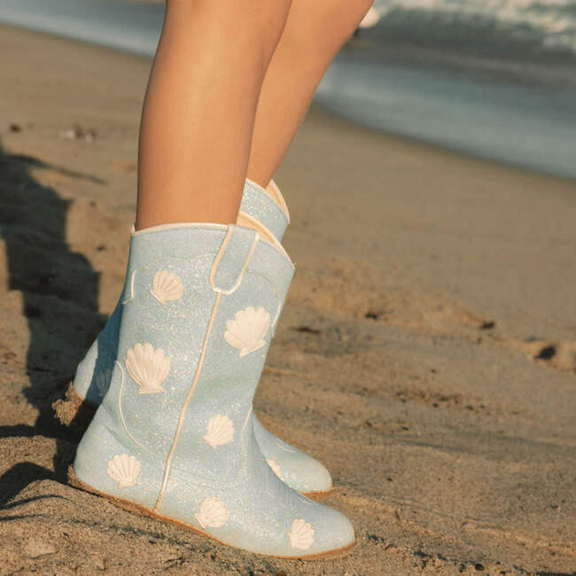 Cowgirl Seafoam Cove Boots, Blue - Boots - 5