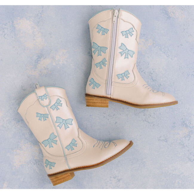Cowgirl Baby Blue Bow Boots, Baby Blue - Boots - 7