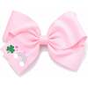 Rainbow Shamrock Hair Bow, Pink - Hair Accessories - 1 - thumbnail