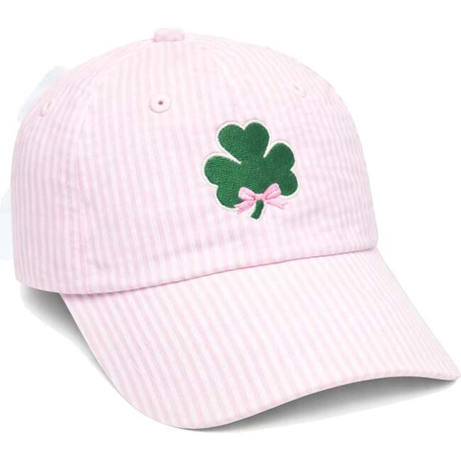 Shamrock Bow Baseball Hat, Pink