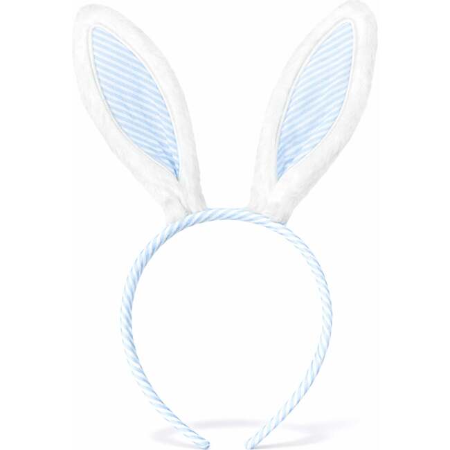 Seersucker Bunny Ears, Blue