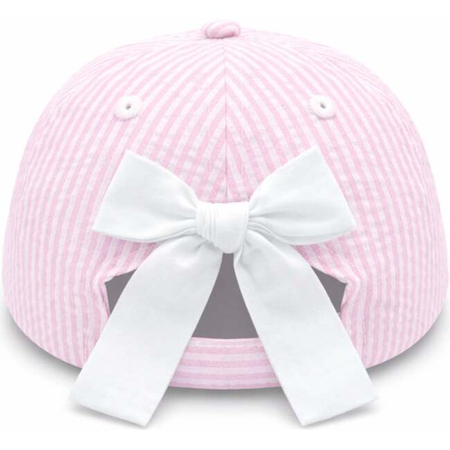 Shamrock Bow Baseball Hat, Pink - Hats - 3