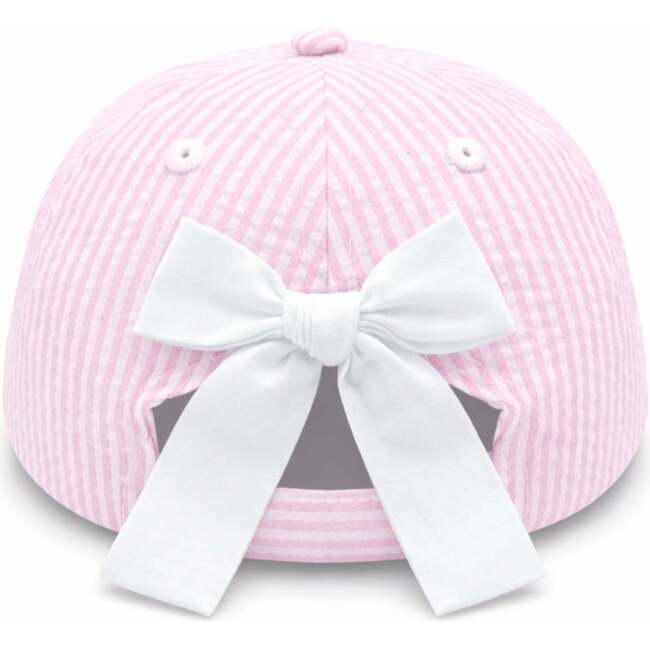 Bunny Bow Baseball Hat, Pink - Hats - 3