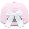 Bunny Bow Baseball Hat, Pink - Hats - 3