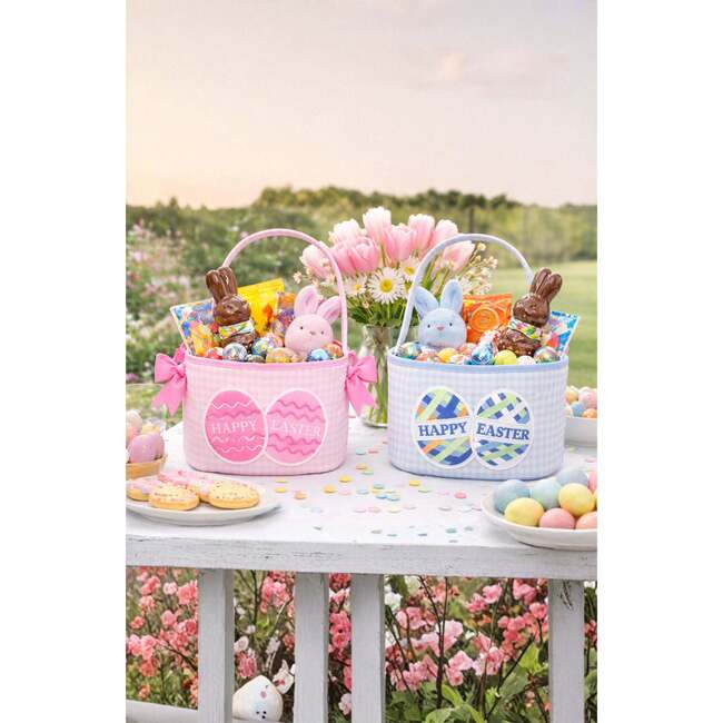 Happy Easter Basket, Blue - Easter Baskets - 4