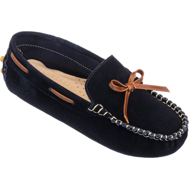 Driver Loafer, Suede Blue - Loafers - 3