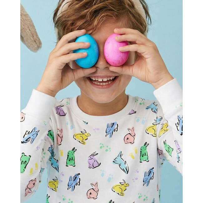 The Organic Long Sleeve Pajama Set, Bunny Hop
