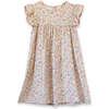 Girls Hannah Dress with Flutter Sleeves, Peach Meadow - Dresses - 1 - thumbnail