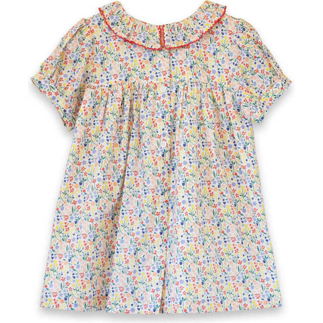 Toddler Emily Dress with Lace trim, Yellow Petal Confetti