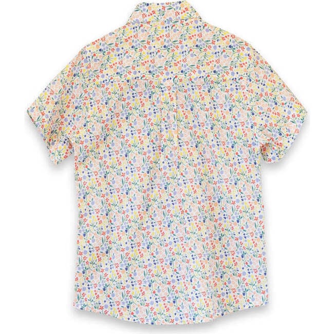 Boys Collar Shirt, Yellow Petal Confetti - Polo Shirts - 3