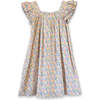 Girls Everly Square Neck Dress, Yellow Petal Confetti - Dresses - 4 - thumbnail