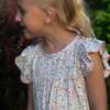 Girls Hannah Dress with Flutter Sleeves, Peach Meadow - Dresses - 6 - thumbnail