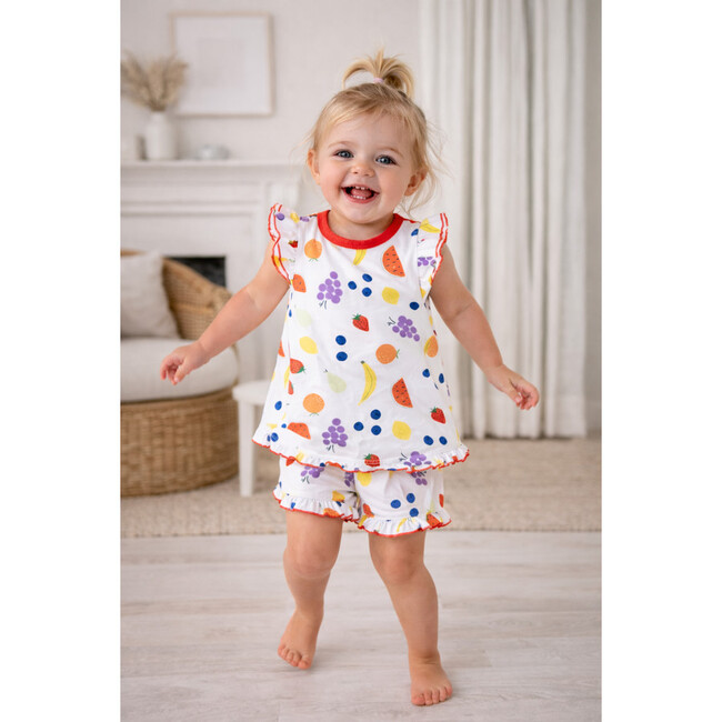 Ruffle Short Set, Vitamin C (Coral)