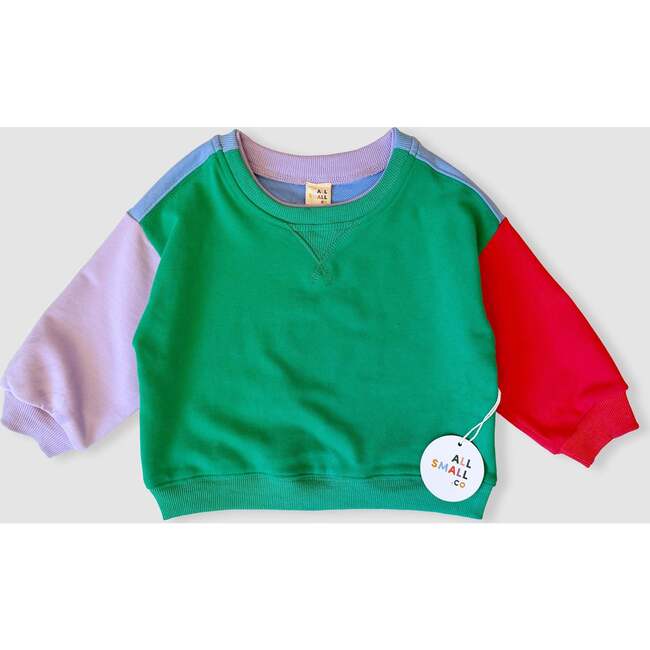 Colorblock Crewneck Sweatshirt, Multi