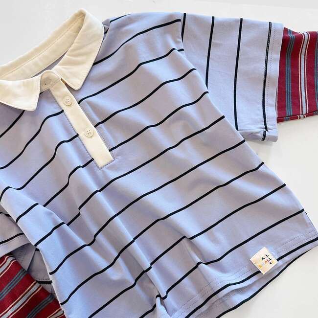 Layered Oversized Polo, Stripes
