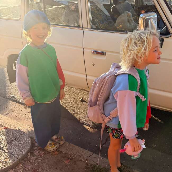 Colorblock Crewneck Sweatshirt, Multi