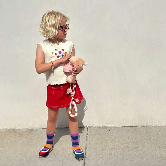 Gem Ruffle Tank, Beige - Tank Tops - 4