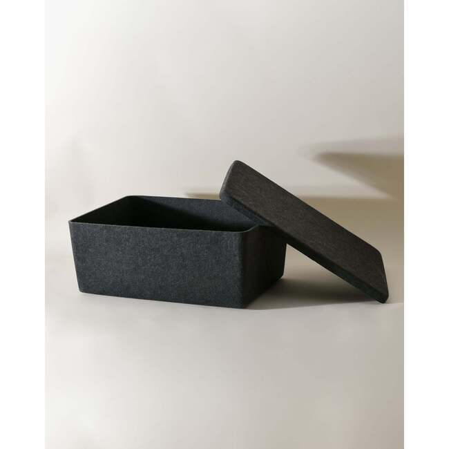 Sculpted Bin - XL with Lid, Carbon