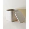 Sculpted Bin - Original with Lid, Stone - Storage - 1 - thumbnail