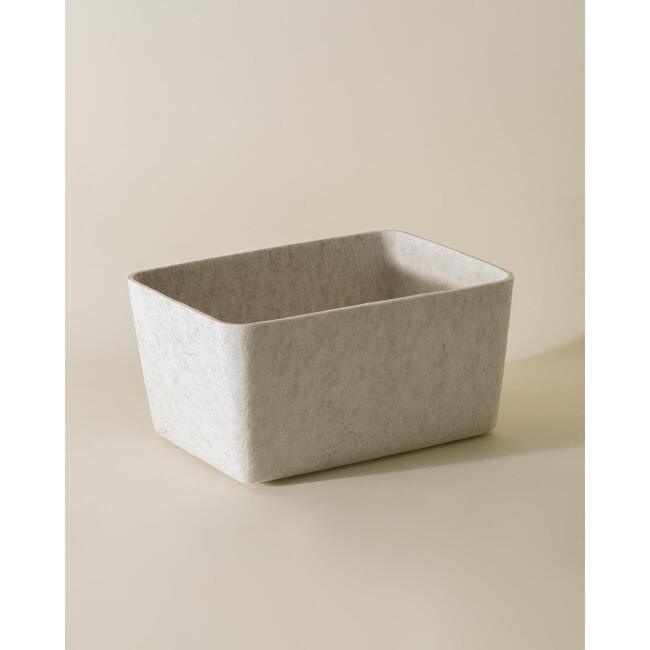 Sculpted Bin - Wide, Stone