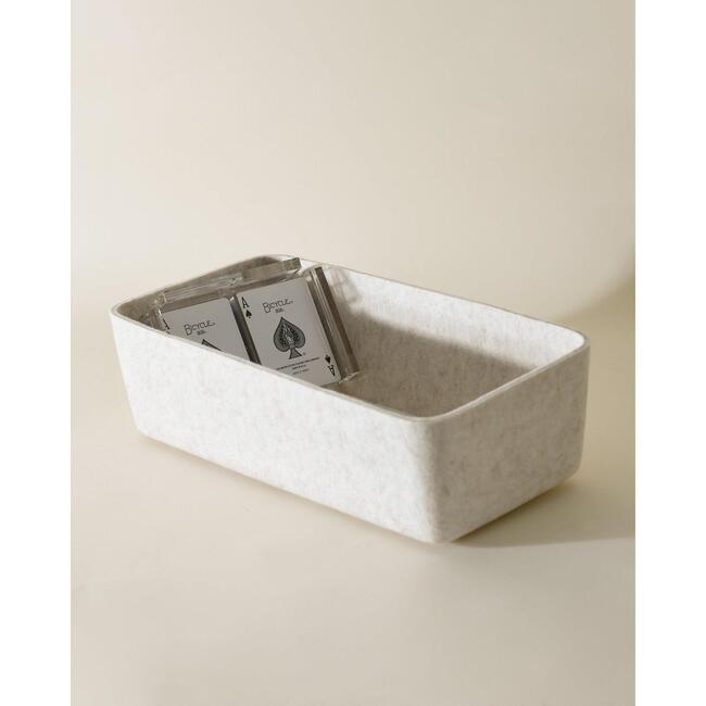 Sculpted Bin - Long, Stone