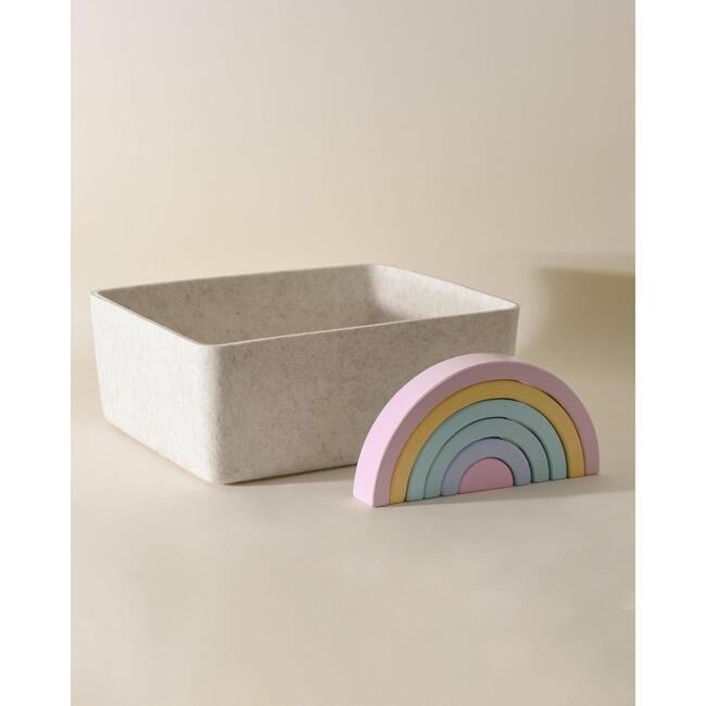 Sculpted Bin - Large, Stone