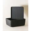 Sculpted Bin - Large with Lid, Carbon - Storage - 1 - thumbnail