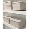 Sculpted Bin - Wide with Lid, Stone - Storage - 3