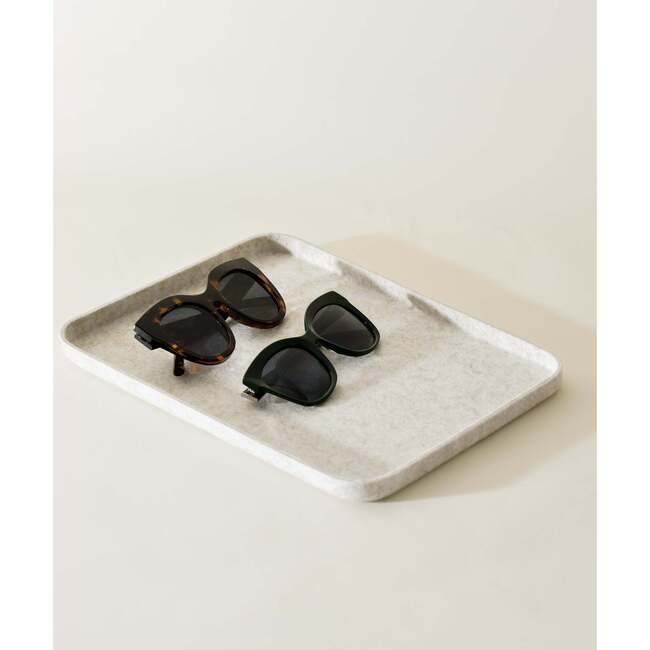 Sculpted Bin - Wide with Lid, Stone - Storage - 4