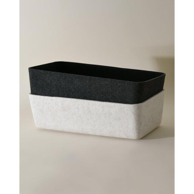 Sculpted Bin - Long, Carbon - Storage - 3