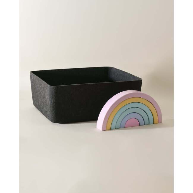 Sculpted Bin - Large, Carbon